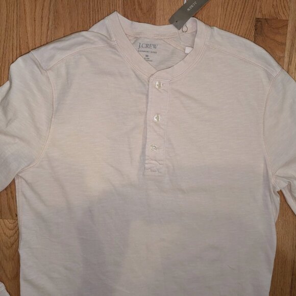 J. Crew - Men’s - Garment-Dyed Slub Cotton Henley - Neutral Cream - Medium - NWT - Picture 3 of 8